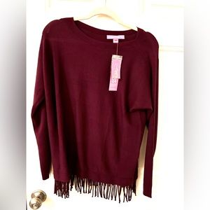 NWT Lilly Burgandy sweater